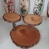 Zestawy naczyń stojowych stojak na ciasto bufet talerz talerz owocowych pionowa botaniczna rustykalna półka naczynia stojak na uchwyt kwiatowy wystrój impreza drewna p9s4