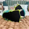 Stivali inverno peluche arcobaleno pelliccia di coniglio p pantofole per uomini e donne calde divertenti tigre per interni p scarpe di cotone soffici foglie di pelliccia facrimale j230818