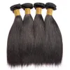 Cheveux en gros bruts Indiens à cheveux humains raides Bundles Noir naturel pour femmes Extensions de cheveux raides os