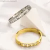 Bangle Wholesale Classic Bracelets Women Bangle Banguer Bracelet Crystal 18K Gold Gold Plated Stafless Steel Lovers Gift Jewelry ZG1463 Z230818