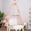 Dekorative Blumen Kränze Sakura Rebe künstlich hängende Girlande Rattan für DIY Hochzeit