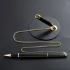 Fixed Metal Signature Counter Pens Sticky Desk With Chain Pen For Office El Bank MOQ 10pcs Custom LOGO