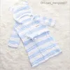 Serviettes Robes Fine coton bébé baignoire à manches longues à capuche serviette de bain pour enfants mignon oreilles garçon fille robe vêtements pour enfants Z230819