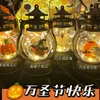 Inne imprezy imprezowe zapasy dyniowe światła LED LED LED Halloween Ornamenty Duch Demon Horror Atmosfera Uczucie Lampa stołowego Dekoracja 230817