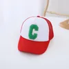 Top kapakları 2023 erkek kız beyzbol ağ nefes alabilen yeşil c mektup yaz çocukları güneş şapka sevimli çocuklar snapback kapak