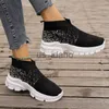 Dress Shoes Hot Sale Shoes for Women Elastic Fabric Women's Vulcanize Shoes Autumn Breathable Mesh Mixed Colors Platform Sneakers J230818