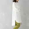 Vêtements ethniques Automne Robe de chemise simple Couleur foncière décontractée Manches longues Mode Trop-bow