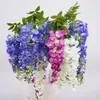 Dekorative Blumen 100 cm künstliche Blume Drei Gabeln Wisteria Branch Heimat Tischdekor