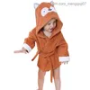 Towels Robes Newborn Baby Robe Cartoon Hooded Sleep Bathtub Dress Baby Bath Towel Baby Bath Towel Z230819