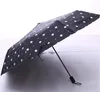 Paraplyer 1 bit polka dot trädfärgning paraply klara vattentäta fällbara kvinnor kompakt regn 3 droppfartyg