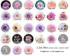 Fleurs décoratives 29pcs Purple Rose Artificiel Silk Flower Heads Forme combo Boulk for Diy Floral Wall Shooting Access