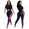 Женщина -дизайнер роскошные версии Классические женские женские спортивные костюмы Casual Fashion Fitness Runge Sports Two Pite Set