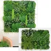 40x60cm 녹색 인공 식물 벽 패널 플라스틱 야외 잔디밭 웨딩 파티 정원 잔디 꽃 벽