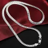 Chains Women's And Men's Necklace 925 Sterling Silver 6mm Side Chain 8/18/22/24 Inch Fashion Wedding Engagement Jewelry Gift