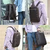 Sac à dos vintage brun a4 grain de haut épais véritable cuir de cheval fou 14 '' 15,6 '' ordinateur portable hommes hommes de voyage de voyage de haute qualité m6647