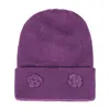 Basker unisex vinter beanie hatt varm stickad skalle mössa manschetter sleouchy mjuk skidfleece fodrad