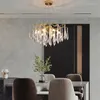 Chandeliers Glass Drop Ceiling Luxury LED Lights Post-Modern Gold Pendant Hanging Lamps Home Decoration For Dining Room Decor