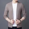 Men's Sweaters Men Knitting Cardigan Stylish Knitted Cardigans With Pockets For Spring Autumn Casual Wear Women Solid Color Sweater