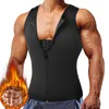 Waist Tummy Shaper Slimming Belt Belly Men Vest Body Neoprene Abdomen Fat Burning Shaperwear Sweat Corset Drop 2308017