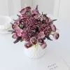 装飾的な花の花輪人工ローズブーケウェディング花嫁を保持する花撮影写真小屋シルクフラワーズフェイクホームデコレーションHKD230818
