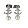 Marque Designer MiuMiu Mode boucles d'oreilles nouveau design perle incrusté de zircon bateau ancre exquis tempérament personnel de haute qualité Boucles d'oreilles cadeaux Accessoires Bijoux