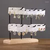 Jewelry Pouches Wood Iron Keychain Display Stand Earrings Organizer Hanger Bracelets Storage Rack For Desk Decoration