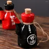 Juntos de vajillas Ceramic Soy Sauce Botella de estilo japonés Container Líquido Frasco Lecythus Hogar de madera Hogar