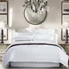 Juegos de cama satén jacquard color blanco cama de lujo de algodón egipcio el juego de cama rey king size 4pcs bucle de edificio 230817