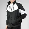Jaquetas de jaquetas de manga longa de manga longa emendado com capuz esportes casuais cacote de casaco masculino top top s-2xl266c