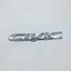 Nieuwe stijl voor Honda Civic Silver Letters Emblem Logo Badge Auto Achterste kofferbak Deksel Decoratie Sticker212W