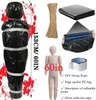 Andere evenementenfeestjes 59 inch Halloween Corpse Props Set Outdoor Yard Creepy Shroud Decoration Horror Bloody Body Bag Haunted House Hangende Decoraties 230818