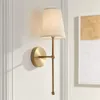 Lâmpada de parede nórdica simples para minimalista de metal de metal quarto de cabeceira decoração de corredor capa de pano science luminária interna