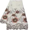 KY-5080 縫製クラフト綿布刺繍スイスボイルレース生地のウェディングドレス女性のための機会パーティー最新 5 ヤード夏と秋のアフリカ販売