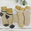 Women Socks 5 Par/Lot Transparent Short Lace Summer Hollow Out Boat Sock Slippers Kvinna Soft Low Invisible Silk 2023