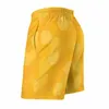 Short shorts pranchas de verão coloridas amarelas com favo de favo de favo de mel praia curta calça curta casual troncos de natação seca rápida plus size 3xl