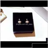 Stud Mycket söt glittrande ins lyxdesigner Diamond Rhinestone Zircon Star Universe Dangle Chandelier Fashion Earrings for Woman J8p Dhgby