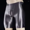 Shorts masculinos verão primavera cetim brilhante plus sizewear moda masculino esporte academia de ginástica nadando troncos