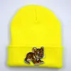 Boinas de algodão Tigre Animal Borderyp Epickle Knit Hat Winter Hors Skullies Cap Beanie para homens e mulheres 313