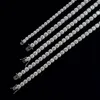 New Fashion 6.5mm 16-24inch 925 Sterling Silver Shiny Moissanite Diamond Tennis Chain Necklace Bracelet For Women Men Nice Gift