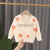 Pullover Baby Sweater Toddler Clothes Kids Cotton Knitted Sweater Flower Girls Cardigan Long Sleeve Girls Jacket Coat Children Outerwear x0818