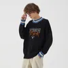 Herentruien Vintage Harajuku Women Brown Bear Sweater Y2K Fashion Retro Hip Hop gebreide O-Neck trui pullover Casual paar trui 230815