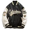 Vestes pour hommes Y2k PU Veste en cuir Baseball HipHop Streetwear Corée Mode Manteaux en vrac Femmes Surdimensionné Vintage Varsity Bomber 230817