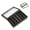 Sachets de bijoux 1PCS Ring Jewellery Display Box Box Square Tray Show Case Organizer Bring Brind Holder 21.7x13.5x3cm