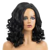 Perruques synthétiques Fashion Fashion Wig Body Bob Curly Bob Wig Synthétique Natural comme Real Ocean Wave Hair Wigs for Black Women Party Wigs HKD230818