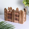 Decorative Flowers Artificial Bamboo Base Antiseptic Wooden Special Fence Plant Carbonization Flower Pot Fake Green Bottom Sitting