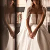 Elegant Long V-Neck Satin Wedding Dresses With Pockets A-Line Ivory Pleats Floor Length Bridal Gown Vestido de novia Women Dresses