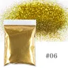 Nagel glitter 9 st totalt 450 g bulk fin konst pulver guld silver glänsande metallisk färgpigment för manikyr DIY Designdekorationer S 230816