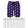 Shorts Shorts para hombres EE. UU. Flagal American Flag American Swimming Trunks Estrellas Estrellas Patrióticas Patrióticos Patrones de gran tamaño de Carrera seca Pantalones cortos de gran tamaño