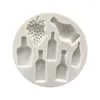 Baking Moulds Grapes Wine Shapes Silicone Fondant Cake Chocolate Candy Decorating Mold Tools