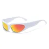 Zonnebrillen wikkelen rond zonnebrillen voor vrouwen mannen trendy mode ovale y2k glazen bril 230818